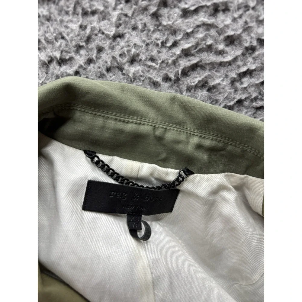 $595‎ Rag & Bone Green Modular Convertible (Vest) Field Jacket Size XS